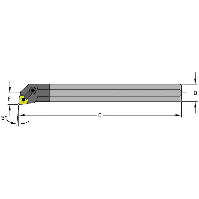 Ultra-Dex FG551224 E12S MCLNR3 Solid Carbide Boring Bar w/Coolant