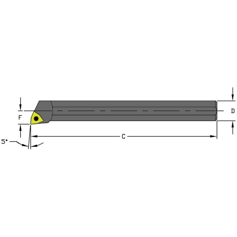 Ultra-Dex FG553252 HM06J SWLCR2 Heavy Metal Boring Bar w/Coolant