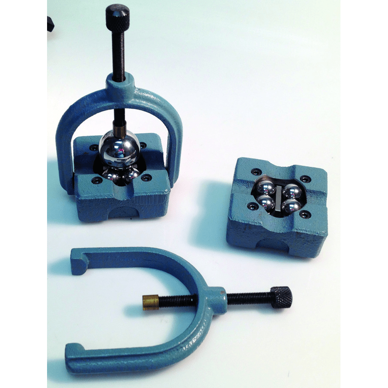 Flexbar GG4516093 Pair Ball Bearing V-Blocks - Vee Accepts - 3/64"–2"–1/2" Diameters