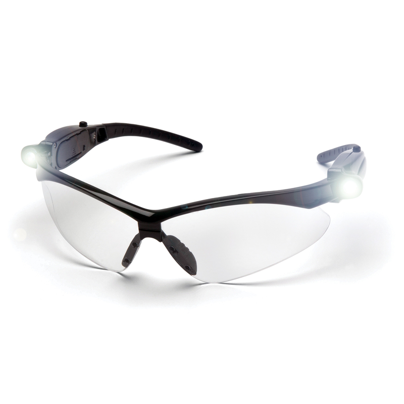 Pyramex KB54SB6310SPLED PMXTREME BLACK FRAME CLEAR LENS LED