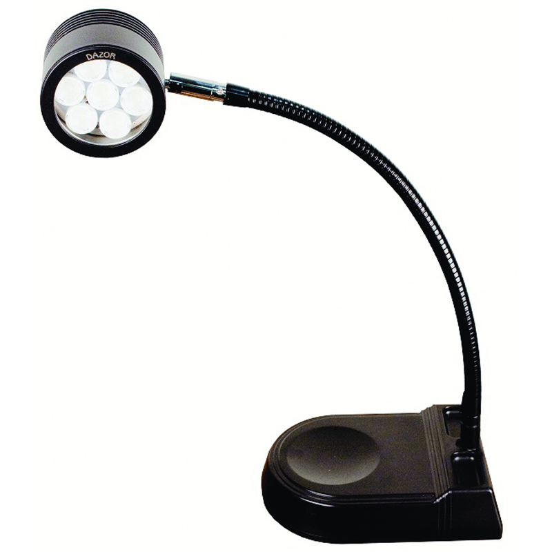 Dazor KC50LFA35DBBK LED 17" GOOSENECK ARM DESK BASE