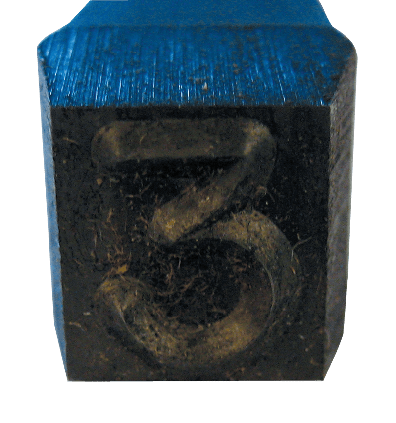 Young Bros. KF50RE5163 Individual Reversed Steel Stamp - 5/16" Type Size (Number 3)