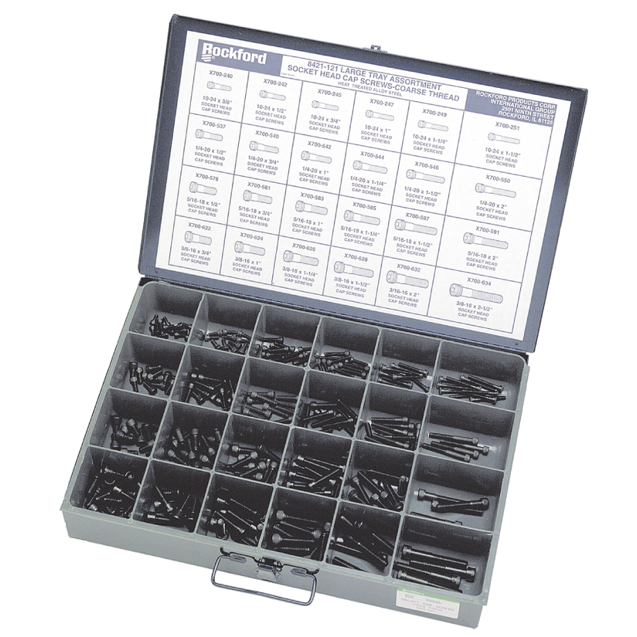Generic USA KL55124 Socket Set Screw Assortment - 8-32 thru 5/16-24 Dia