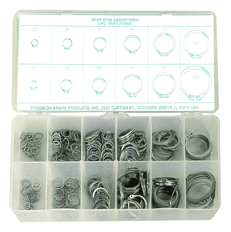 Precision Brand KL5512900 300 Pc. Snap Ring Assortment