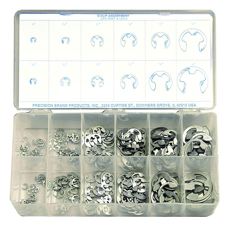 Precision Brand KL5512910 285 Pc. E-Clip Assortment