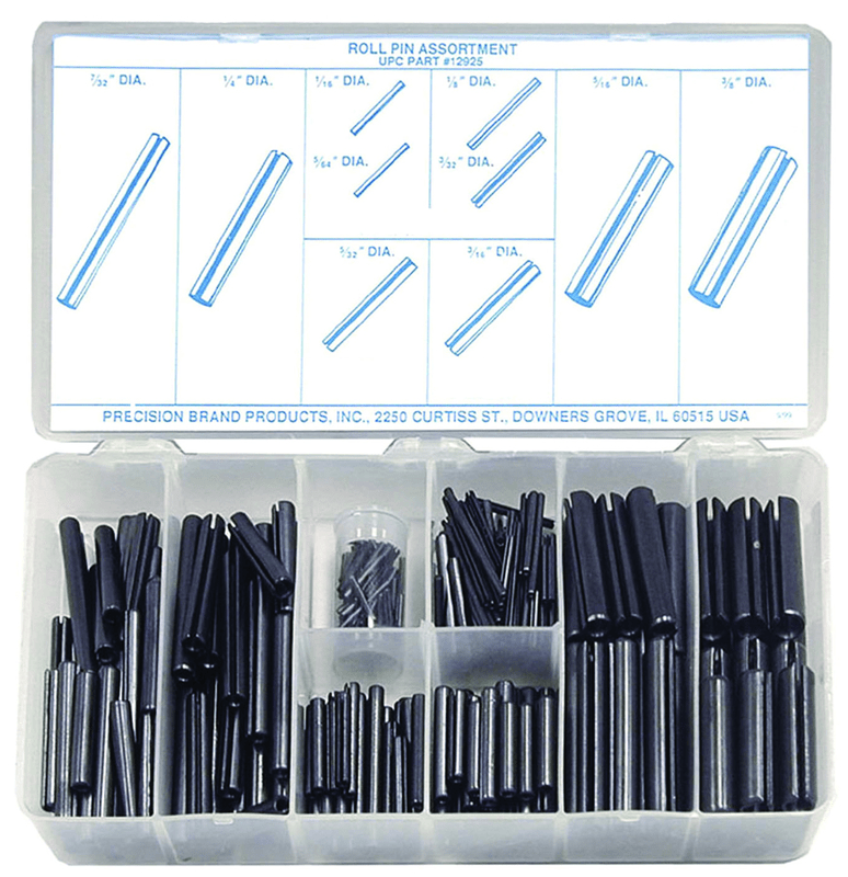 Precision Brand KL5512925 300 Pc. Roll Pin Assortment