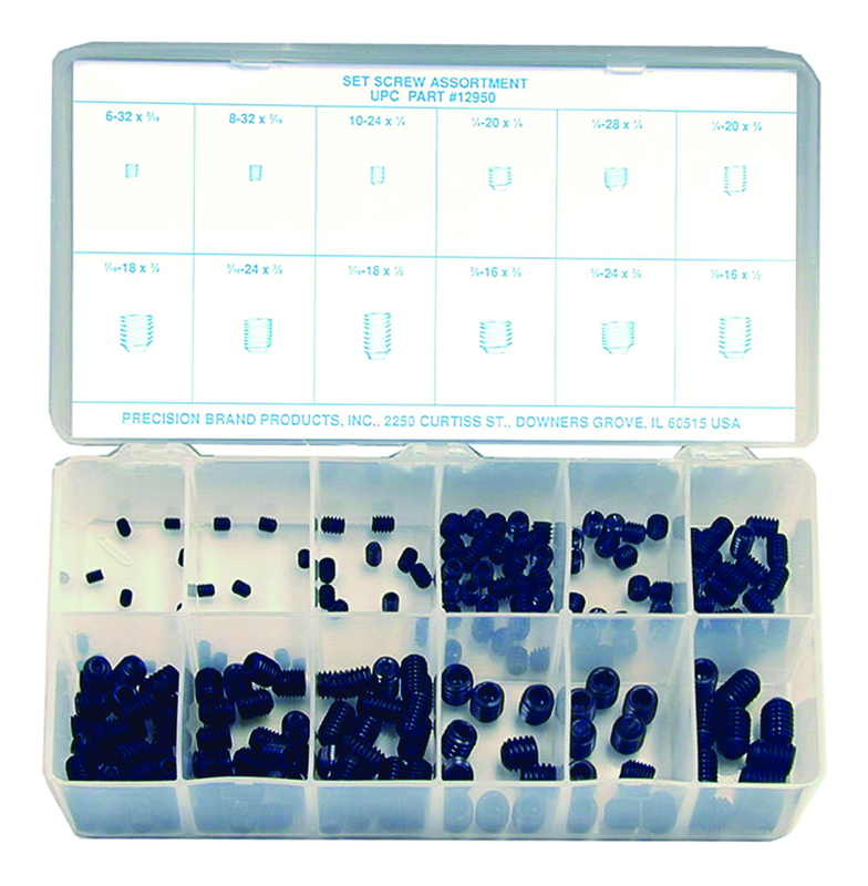 Precision Brand KL5512950 200 Pc. Set Screw Assortment