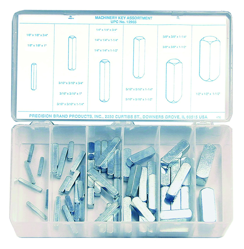 Precision Brand KL5512955 58 Pc. Machinery Key Assortment