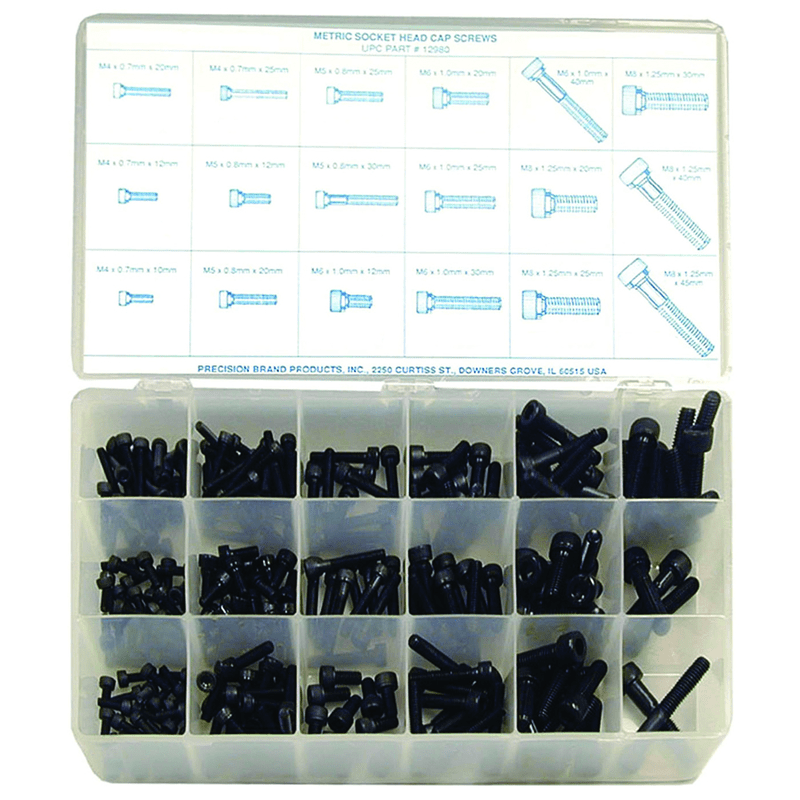 Precision Brand KL5512980 255 Pc. Metric Socket Head Cap Screw Assortment