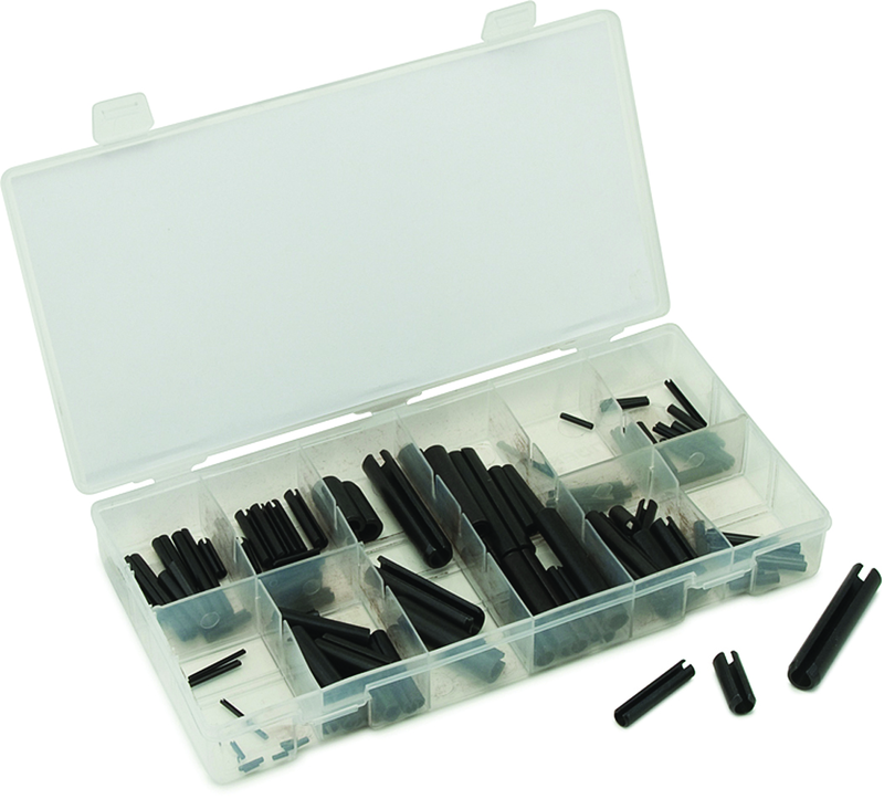 TEKZ KL5545342 120 Pieces - Roll Pin Assortment–1/8" x 5/8"–3/8" x 2"