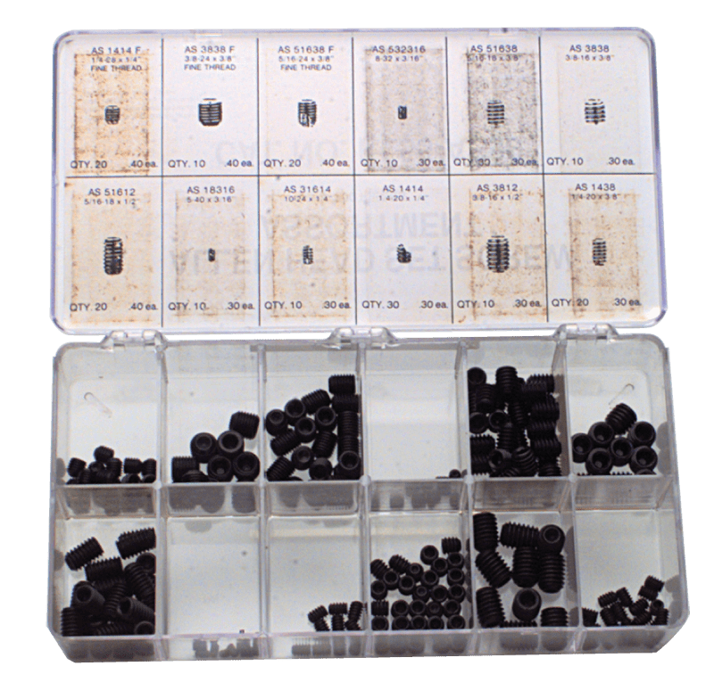 Generic USA KL55AS99 Set Screw Assortment - Fine/Coarse - 5-40-3/8"-16 Diameter