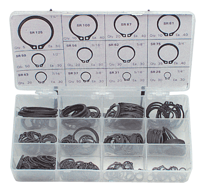Generic USA KL55SR99 Snap Ring Assortment - 1/4"-1 1/4" Diameter