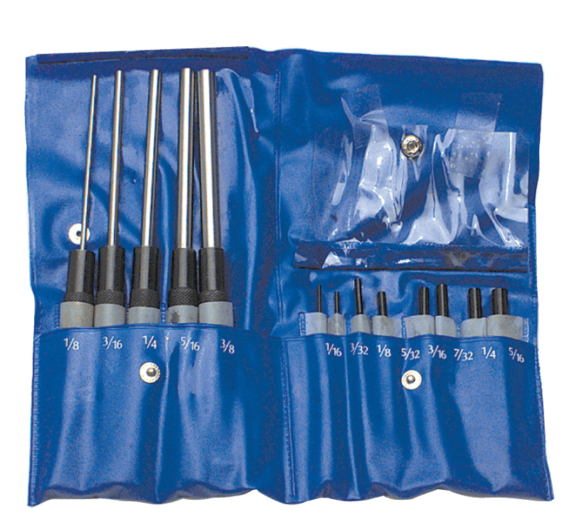 National KS60HMC013 13 Pieces Regular & Long Drive Pin Punch Set - Model HMC-013; 1/16" to 3/8" Diameter