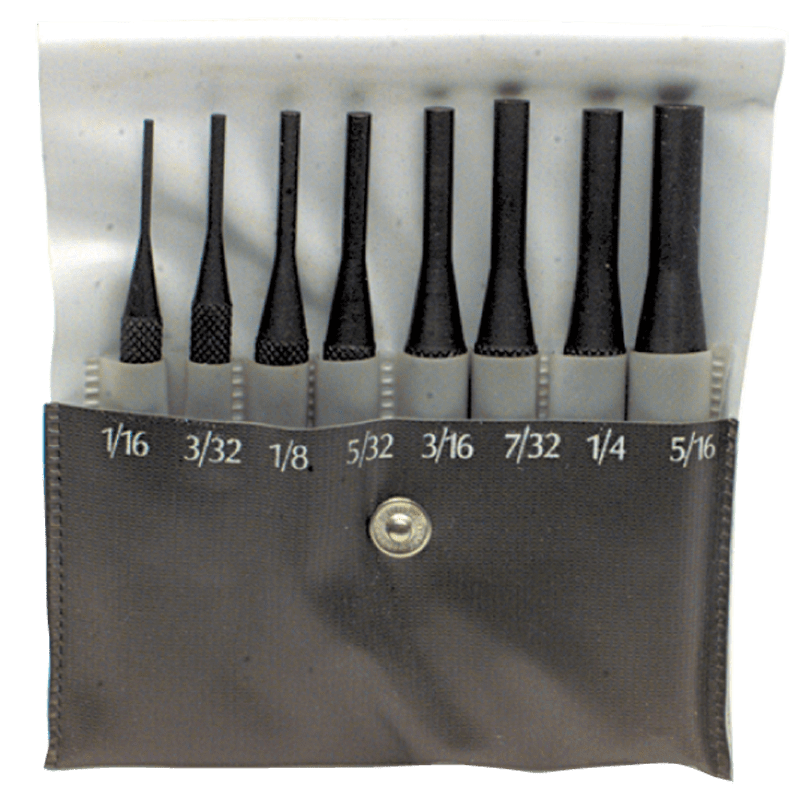 National KS60HMC022 8 Pieces Regular Length Drive Pin Punch Set - Model HMC-022; 1/16" to 5/16" Diameter