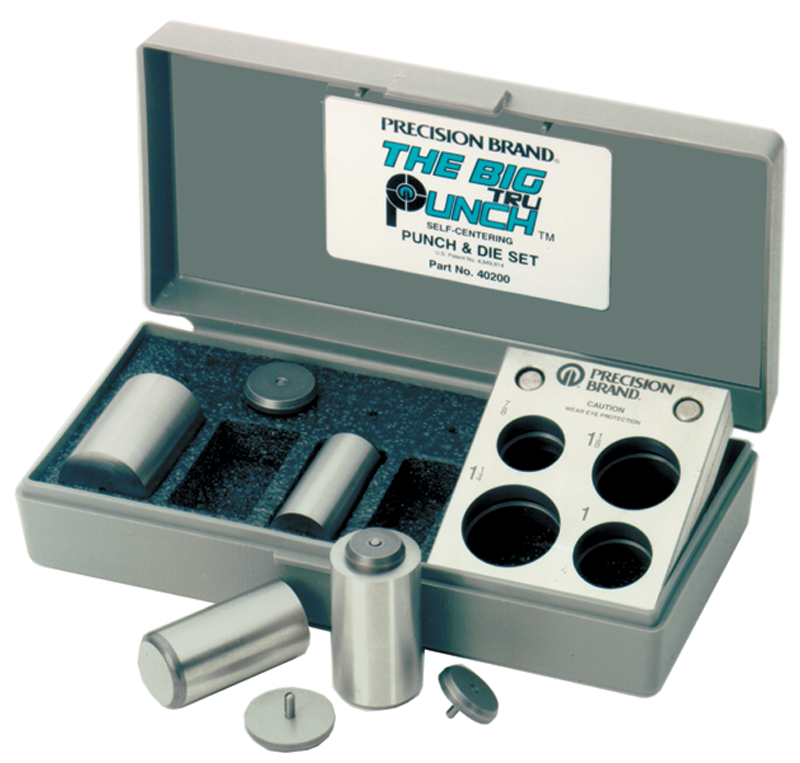 Precision Brand MA5240200 Big Tru-Punch Punch & Die Set - Model 40200; 1 1/4" Maximum OD; 0.010" Maximum Material Thickness