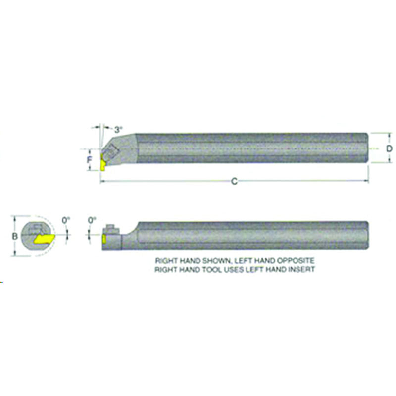 Maxx Edge ME2210350 S12NER2 Top Notch Boring Bar 3/4 Shank