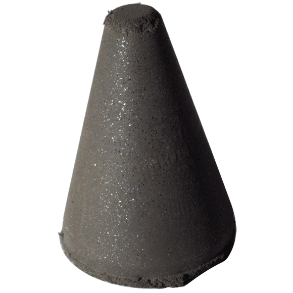 Cratex MG641345C 1 1/4" x 7/8"-1/4" x 1/4" - Tapered Resin Bonded Rubber Cone (Coarse Grit)