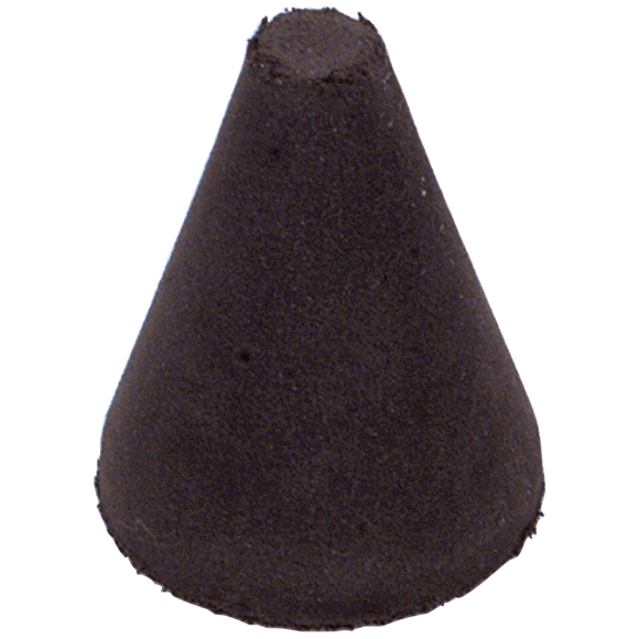 Cratex MG641349C 1 1/4" x 1"-1/4" x 1/4" - Tapered Resin Bonded Rubber Cone (Coarse Grit)