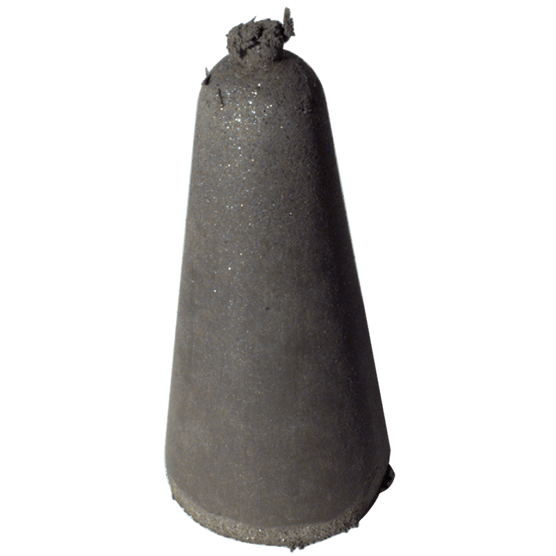 Cratex MG641848XF 2" x 1"-1/2" x 1/4" - Tapered Resin Bonded Rubber Cone (Extra Fine Grit)