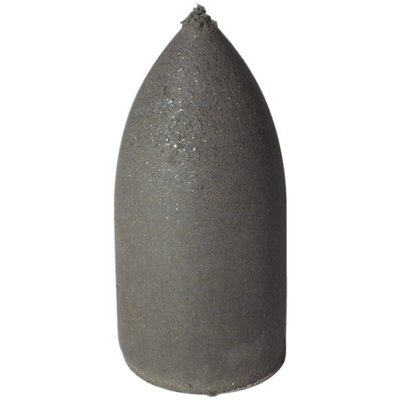 Cratex MG644707M 1 3/4" x 7/8" x 1/4" - Bullet Resin Bonded Rubber Cone (Medium Grit)