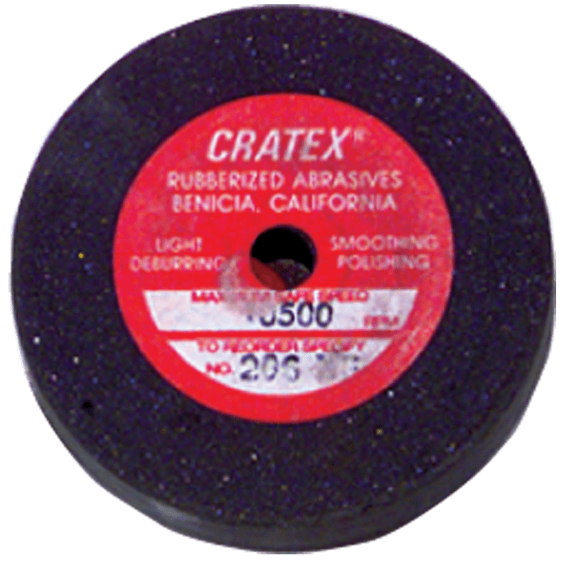 Cratex MG6479M 7/8" x 1/4" x 1/16" - Resin Bonded Rubber Wheel (Medium Grit)