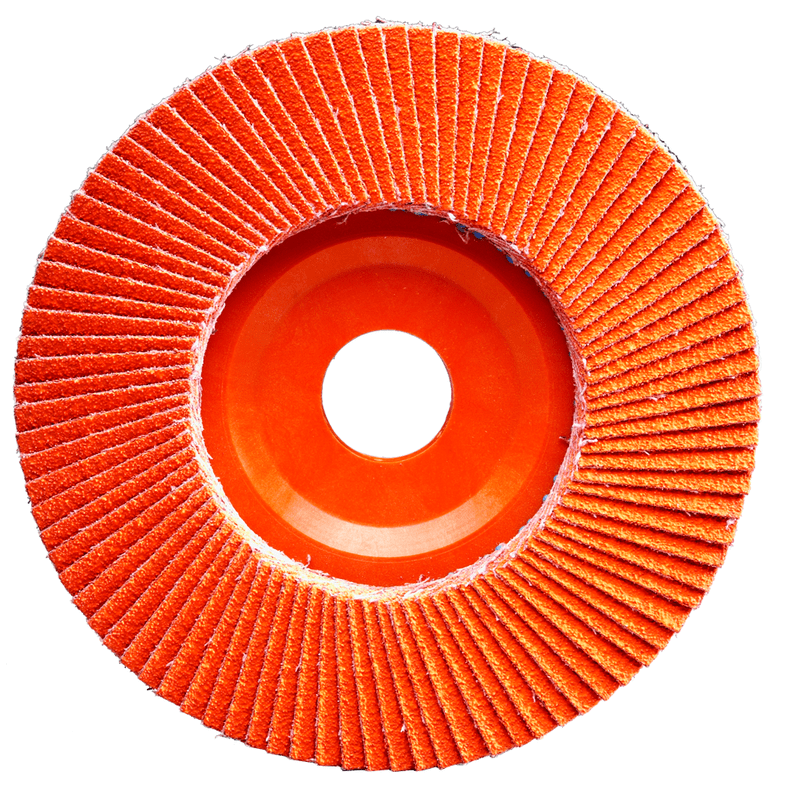 Norton Abrasives MH61FD0400256 4-1/2 x 7/8" Blaze Plastic Flat Flap Disc Type 27 120 Grit R980P Premium Ceramic Alumina