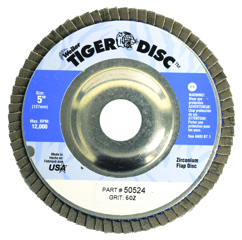 Weiler MK5150515 4-1/2 TIGER FLAP DISC 80Z 7/8 AH