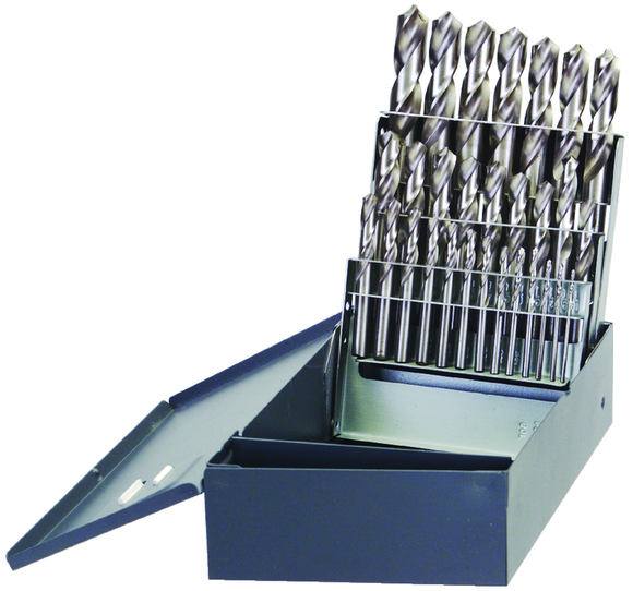 Morse Cutting Tools MT1218005 29 Pc. 1/16" - 1/2" by 64ths HSS Bright-LH Jobber Drill Set Series/List #8020