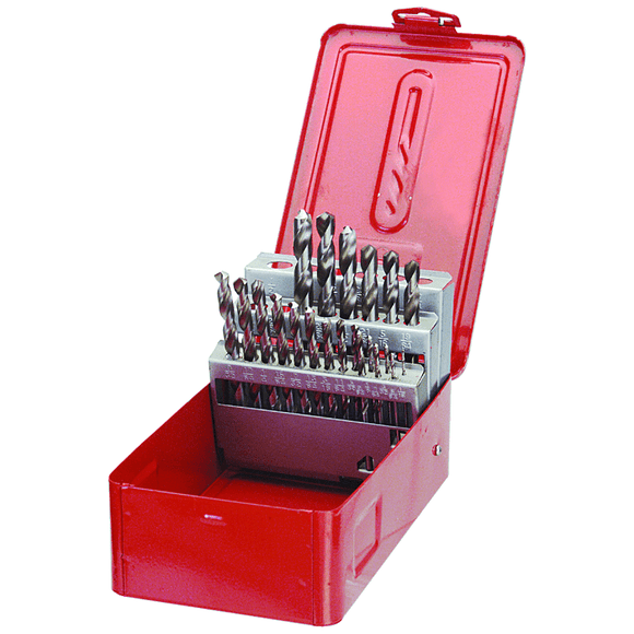 Morse Cutting Tools MT1218100 21 Pc. 1/16" - 3/8" by 64ths HSS Surface Treated Jobber Drill Set Series/List #8030