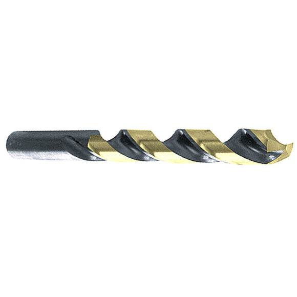 Morse Cutting Tools MT7812070 3/16 Dia - 31/2 " OAL - Gold-Black Oxide-HSS-Heavy Duty Split Pt Jobber Drill Series/List #1384