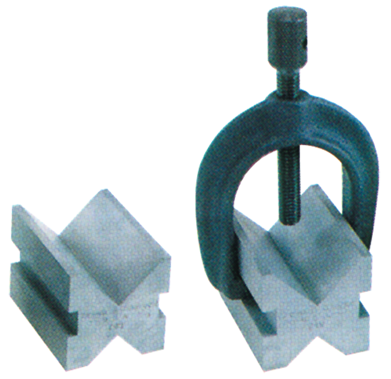 Brown & Sharpe MV4544532 V-Block & Clamp Set - Model 599–749–1 1/2" x 1 1/2" x 2"