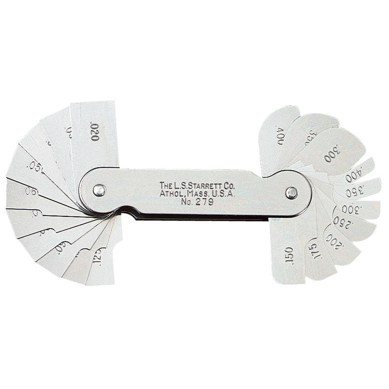 Starrett MV7051314 Model 51314–0.020"–0.400"–20 Pieces - Radius Gage Set