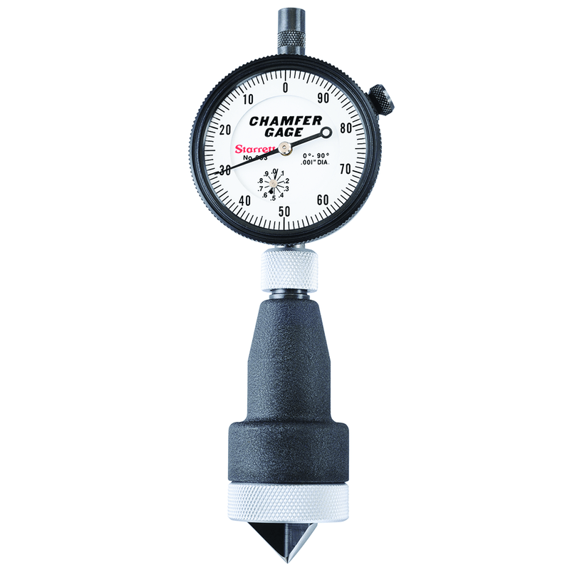 Starrett MV7063686 Starrett 683-3Z Inch Reading Dial Indicator Internal Chamfer Gage, 0-1" Range, 0-90 Angle
