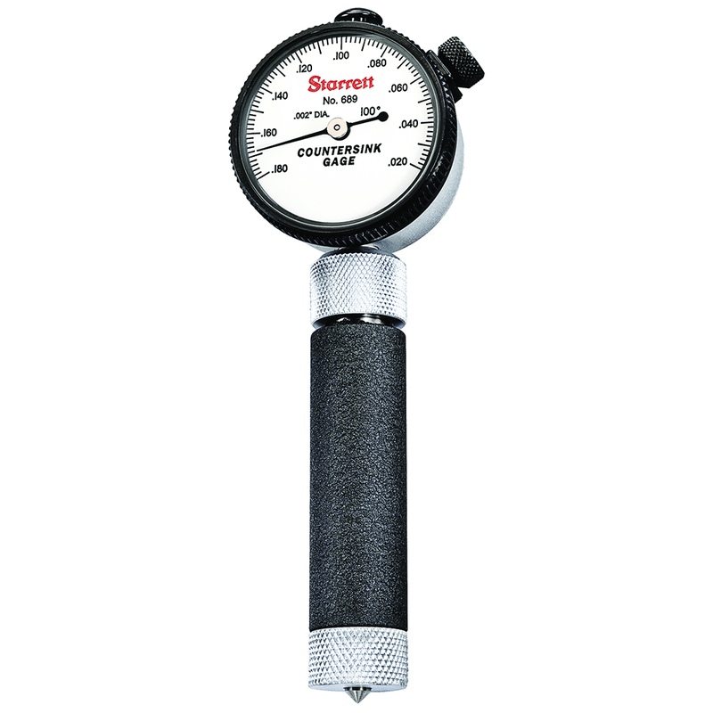 Starrett MV7063706 Starrett 689-1Z Inch Reading Dial Indicator Countersink Gage, .020-.170" Range, .002" Grad, 100 Degree Angle