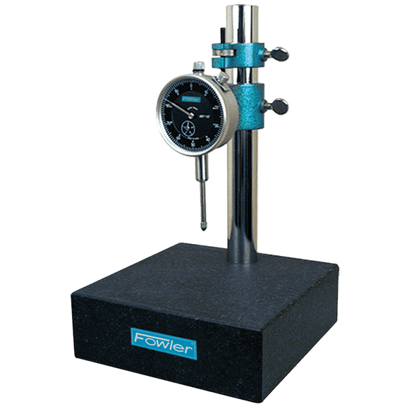 Fowler NA5552580109 Granite Stand with Dial Indicator - Kit Contains: Granite Base & 1" Travel Indicator, 0.001" Graduation, 0-100 Reading