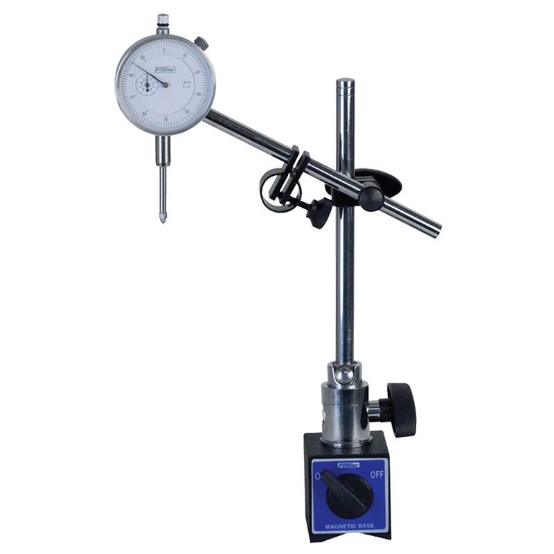 Fowler NA5552585150 Mag Base And Dial Indicator Set - Set Contains: 1" Indicator w/Fine Adj Mag Base w/ Articulating Arm