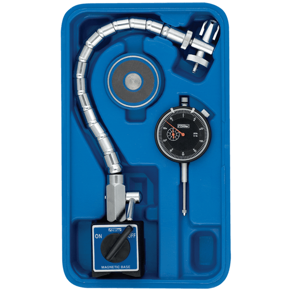 Fowler NA5552585500 Chrome Flex Mag Set - Kit Contains: AGD Indicator, Flex Arm Mag Base, Magnetic Indicator Back In Case