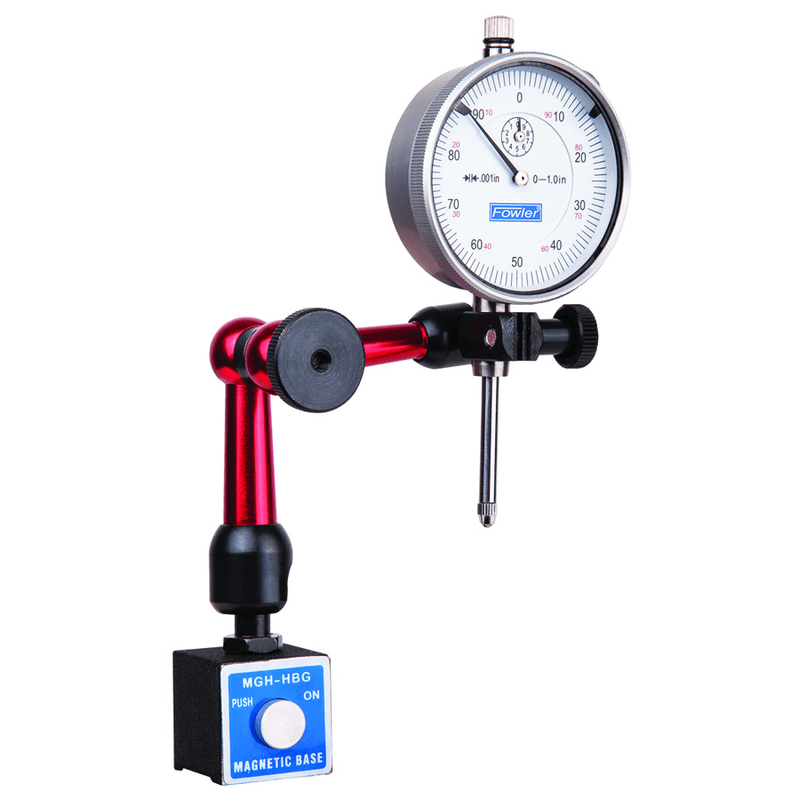 Fowler NA5552588030 X-Lock Central Locking Arm Magnetic Base & 1"x0.001" AGD Indicator Set