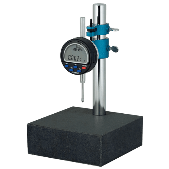 Fowler NA5554580250 Granite Stand with Indi-X Blue Electronic Indicator - Kit Contains: Granite Base with 0.0005"/0.01 mm Electronic Indicator