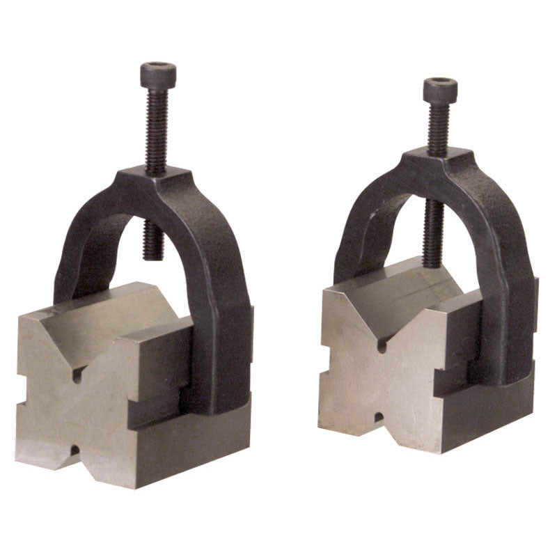 Fisher Machine NG49VB2 V-Block & Clamp Set - Model VB2–1 1/4" x 1 1/4" x 1 5/8"