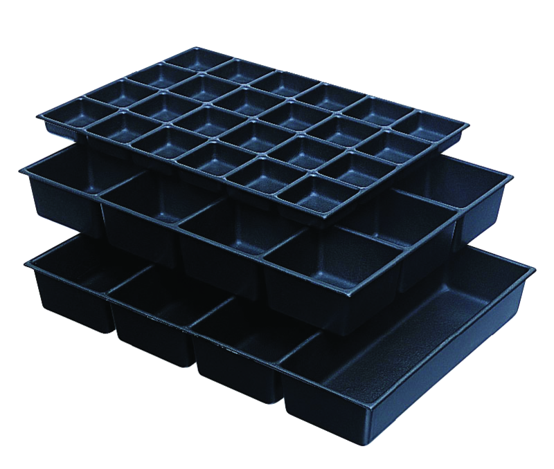 Kennedy RX5581929 One-Piece ABS Drawer Divider Insert - 24 Compartments - For Use With Any 29" Roller Cabinet with 2" Drawers