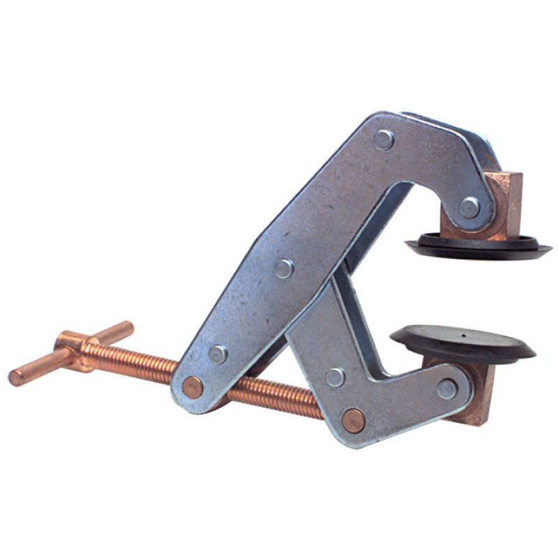Kant-Twist SE644154 T-Handle Clamp with No-Mar Round Pads - 2 1/4" Throat Depth, 4 1/2" Max. Opening