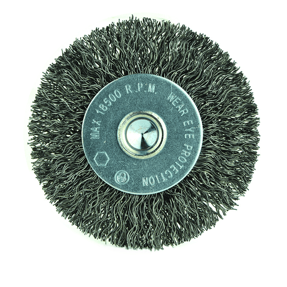 Surf-Pro SP25CW3014S14C 3" Diameter-1/4" Shank-0.014" Wire - Cup Brush