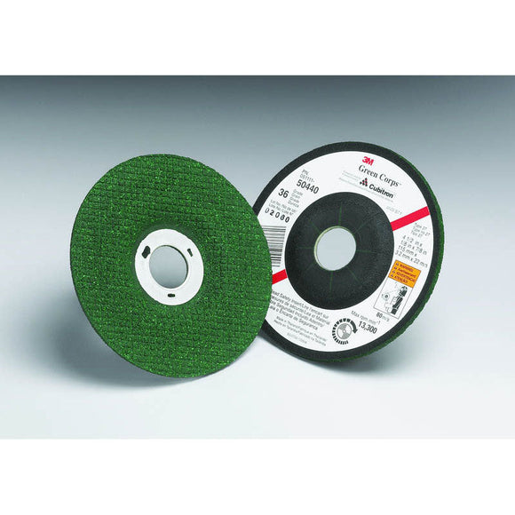 3M TM0150442 3M Green Corps Flexible Grinding Wheel T27 4-1/2" x 1/8" x 7/8" 46 Grit