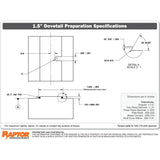 Raptor RWP-001 Aluminum 1.5" Dovetail Fixture 3.8" Dia. BC