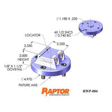 Raptor RWP-004 Aluminum 1.5" Dovetail Fixture 3.74" Dia. BC
