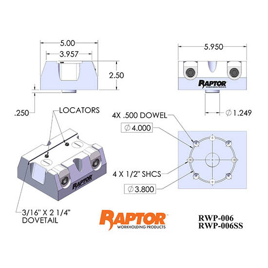 Raptor RWP-006SS Stainless Steel 2.25