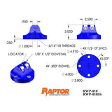 Raptor RWP-018 Aluminum 0.50" Dovetail Fixture 3.8" Dia. BC