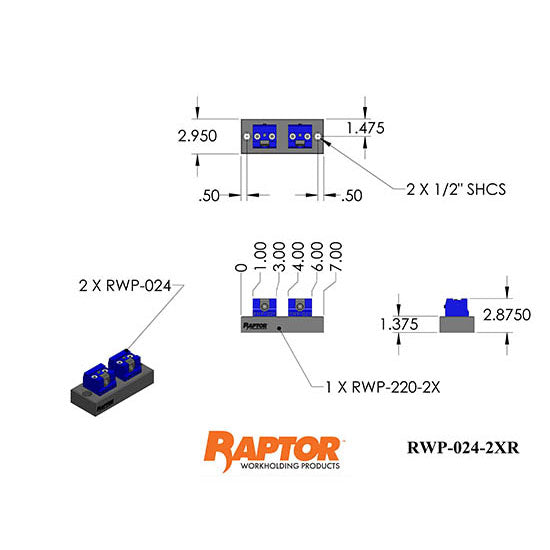 Raptor RWP-024-2XR Aluminum 0.75