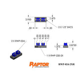 Raptor RWP-024-2XR Aluminum 0.75" Dovetail 2 In-Line Bridge System